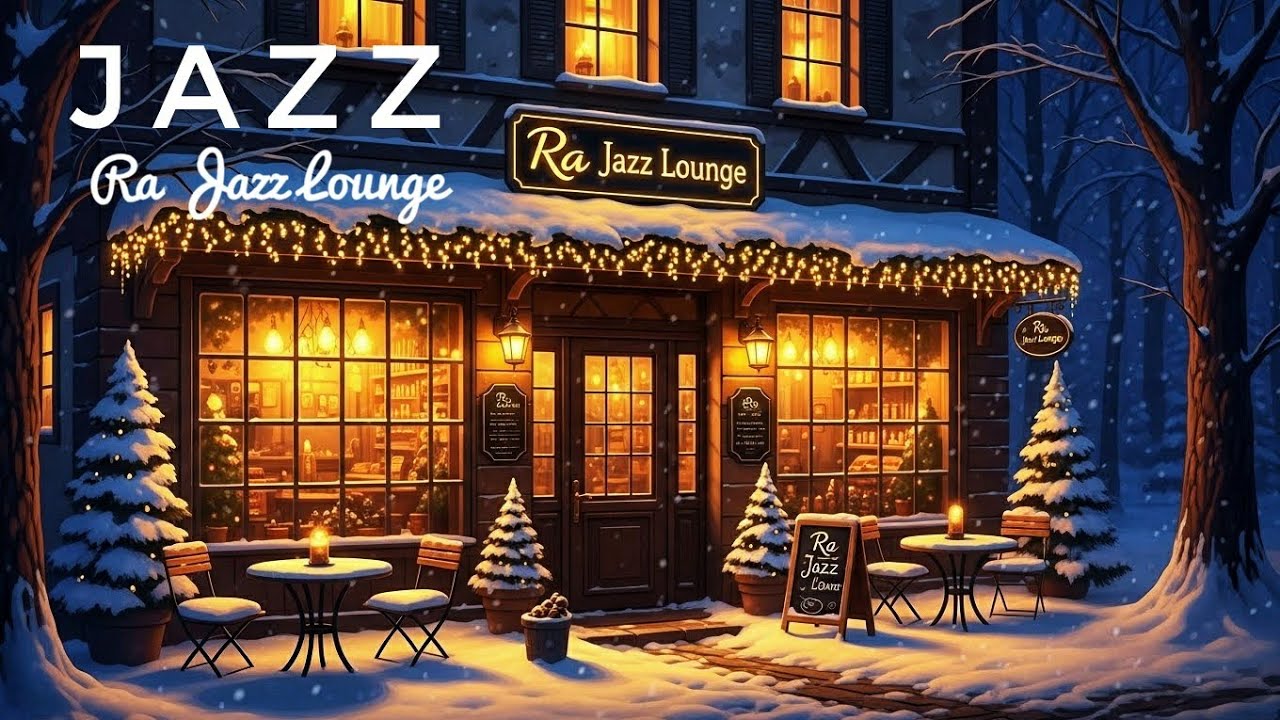 Christmas Soft Jazz in a Warm Coffee Shop Ambience