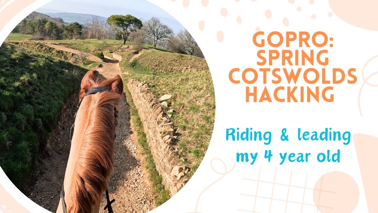 Relaxing POV Horseback Ride in the Cotswolds | Leading a Young Horse | Natural Riding Sounds