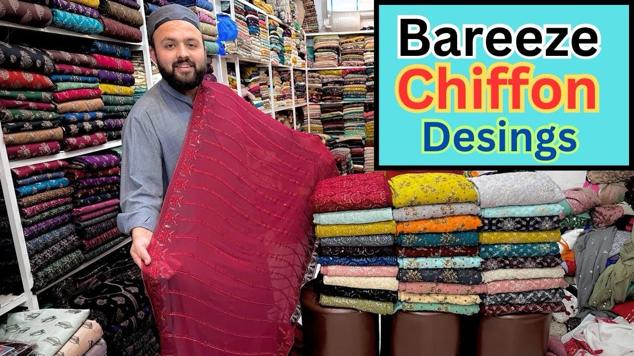 Pakistani Outstanding Designer Chiffon Dress! Latest Trendy Bareeze Chiffon Collection! inam Clothes