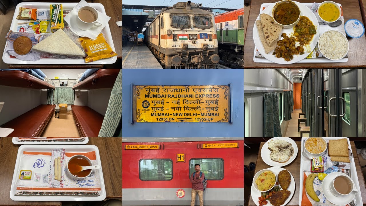 New Delhi To Mumbai : Full Journey : India's Fastest Rajdhani First AC 12952 Mumbai Rajdhani Express