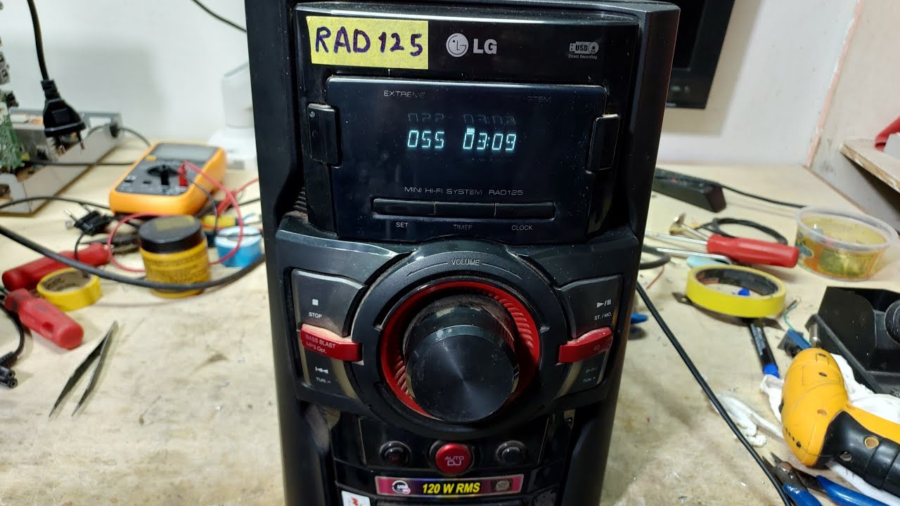 MINI SYSTEM LG  RAD125,    SEM  ÁUDIO ( RESOLVIDO)