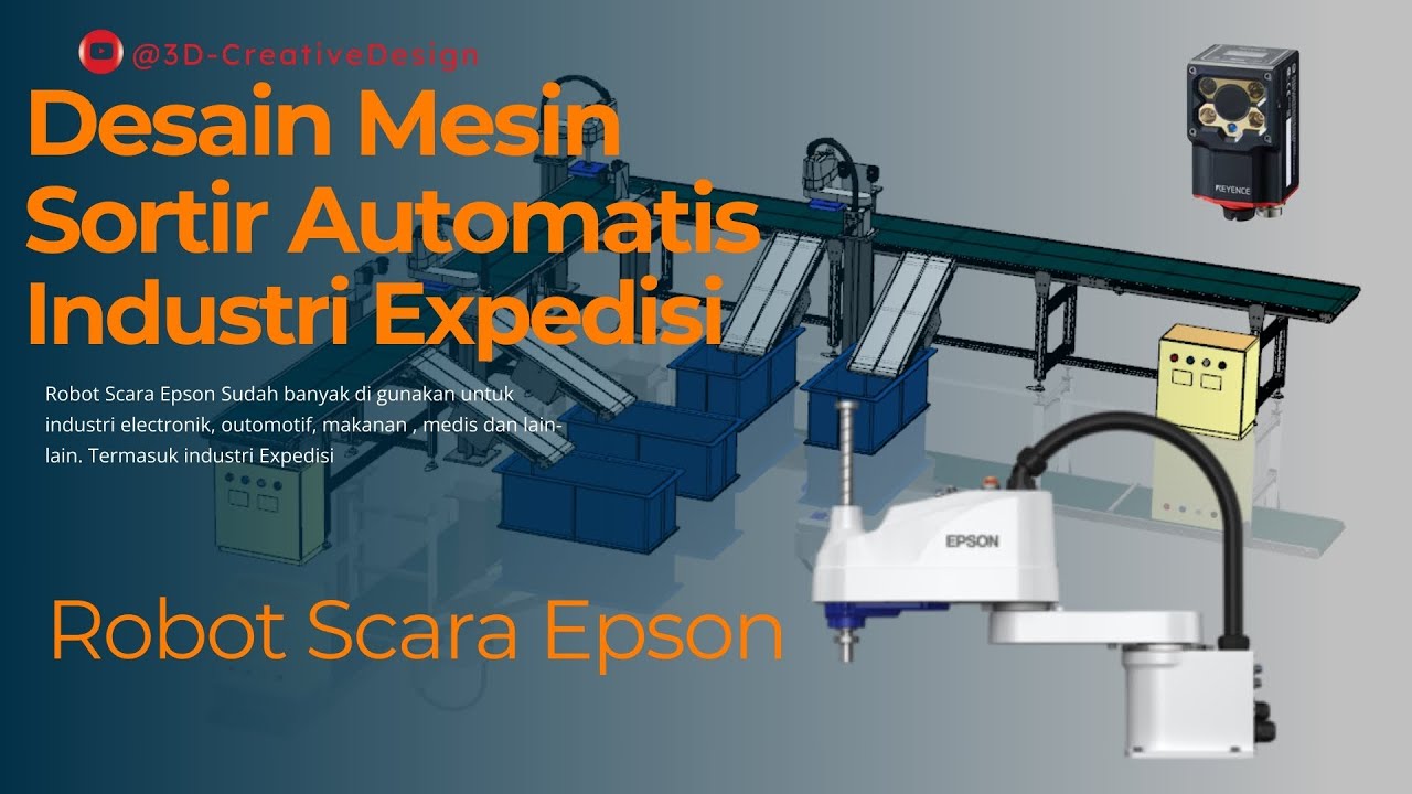 Desain Mesin Sortir Automatis dengan Robot | Automatic Sorting Machine Design with Robot