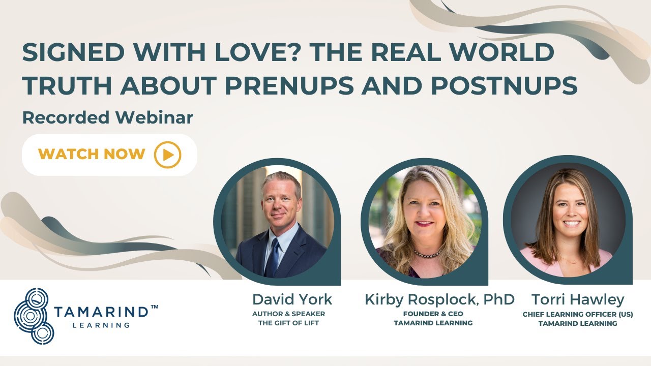 Webinar - Signed with Love: The Real-World Truth About Prenups and Postnups