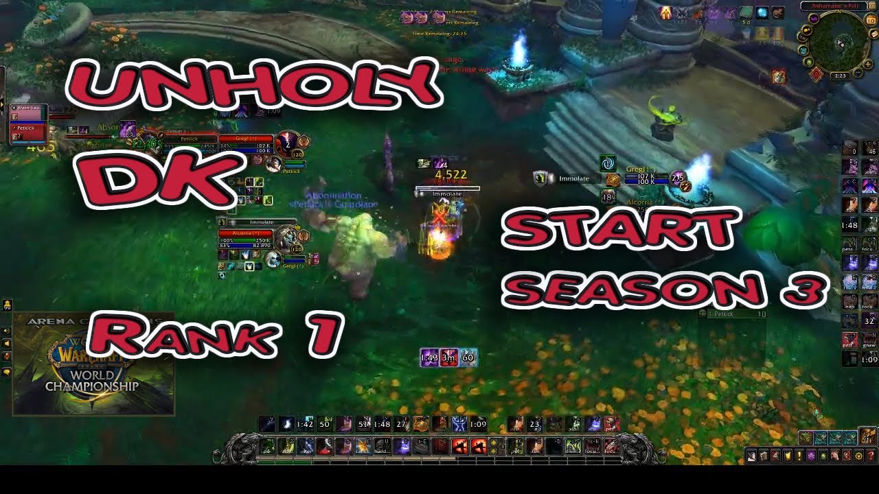 UNHOLY DK ARENA BfA Season 3 / RANK 1 Death Knight PVP