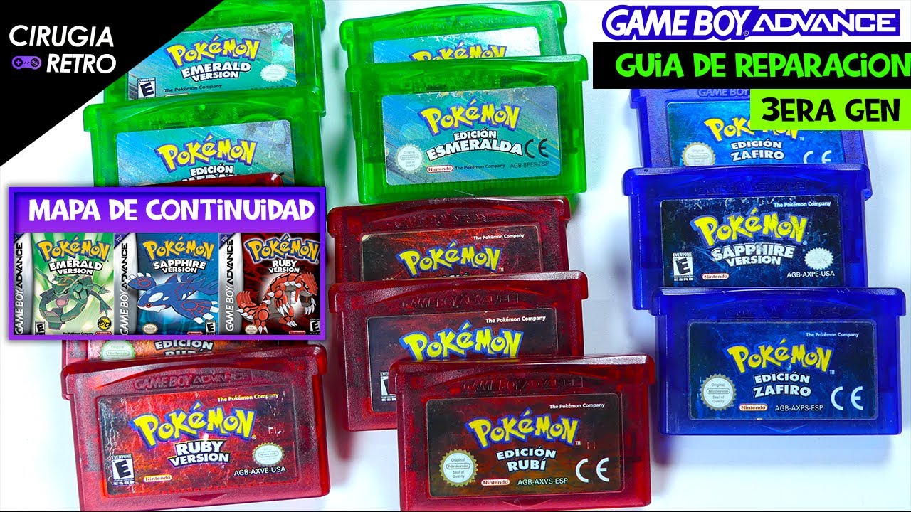 Dile adiós a los fallos en juegos de la 3era generación de #pokemon #gameboyadvance #cirugiaretro