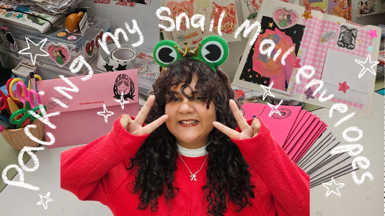 Pack my Snail mail club envelopes with me ☆