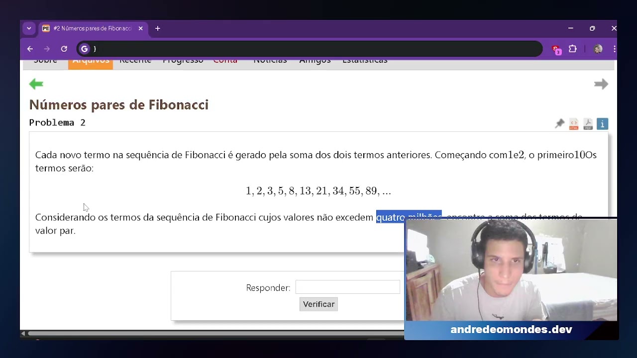RESOLVENDO PROJETO EULER EM JAVA  - PROBLEMA 002