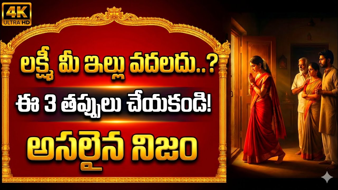 లక్ష్మీ మీ ఇల్లు వదిలిపోతుందా? ఈ 3 తప్పులు చేస్తే అనర్ధం నిజం! #lakshmidevi 