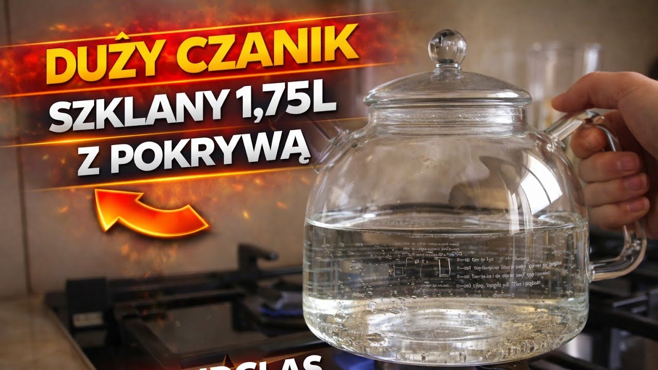 Czajnik 1,75L szklany z pokrywą  Trendglas