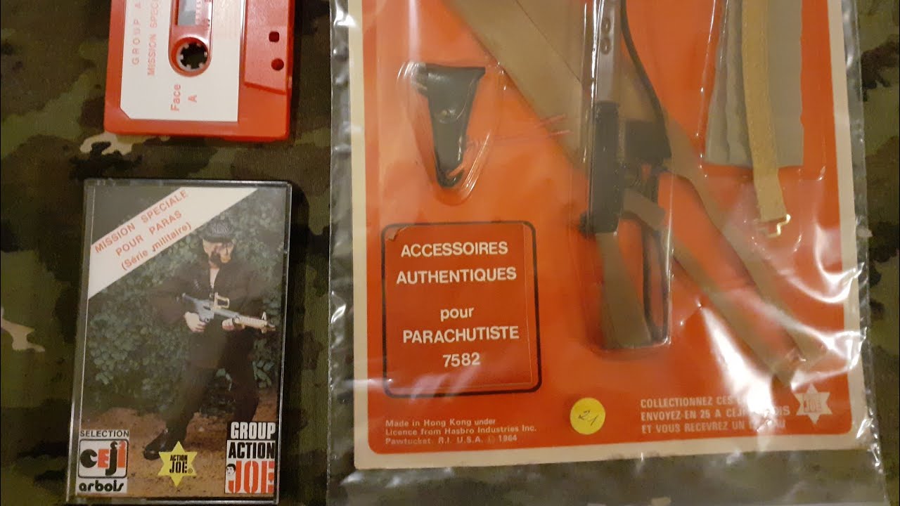 Cassette audio Action Joe, Mission sp&eacute;ciale pour Paras, s&eacute;rie militaire ann&eacute;es 1980, face A.