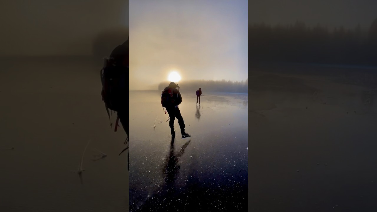 Magiskt fint här på isen i Hälsingland. 