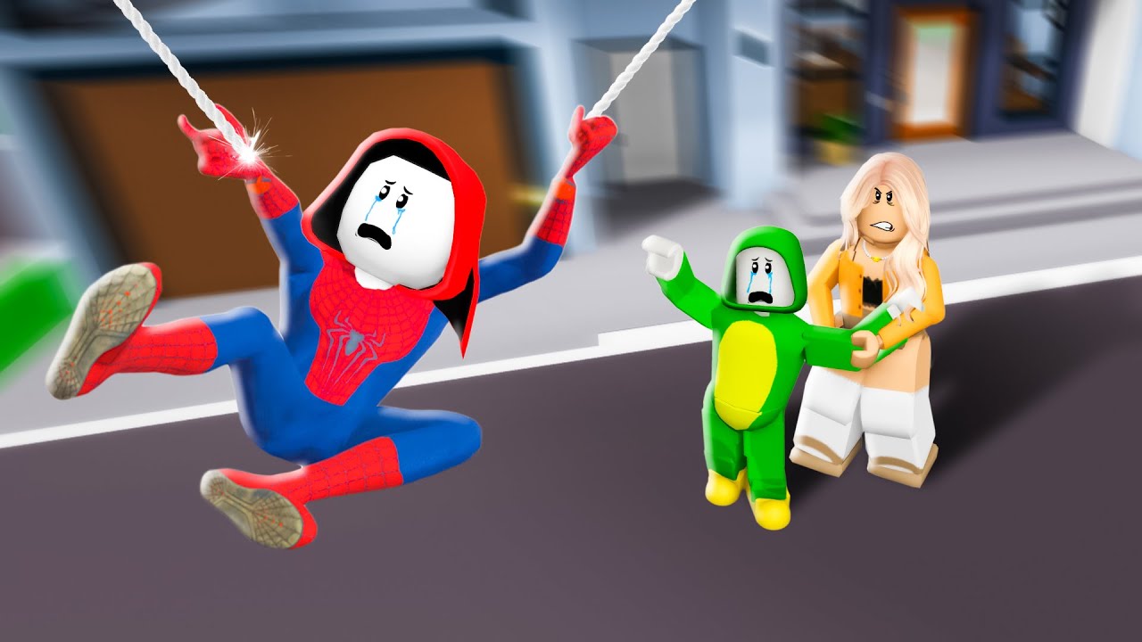 Poor SPIDER-MAN,  Please Come Back Home! | Maizen Roblox | ROBLOX Brookhaven 🏡RP - FUNNY MOMENTS