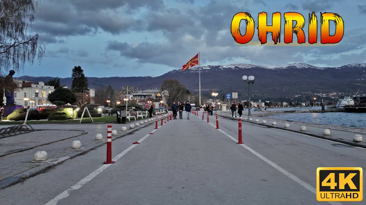 Студен зимски викенд - ОХРИД, Македонија (2026) 【4K WALK TOUR】 🚶‍♂️ OHRID, Macedonia 🇲🇰