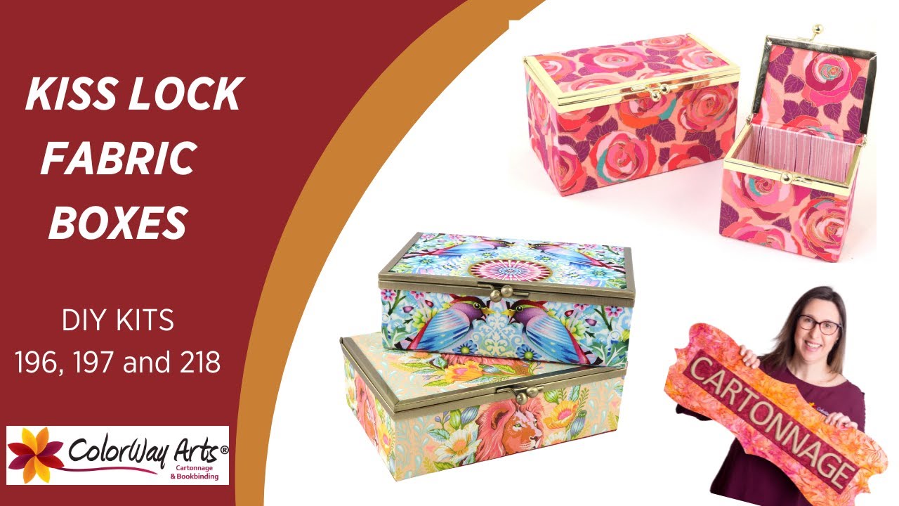 Kiss Lock Fabric Boxes DIY KITS - a video tutorial