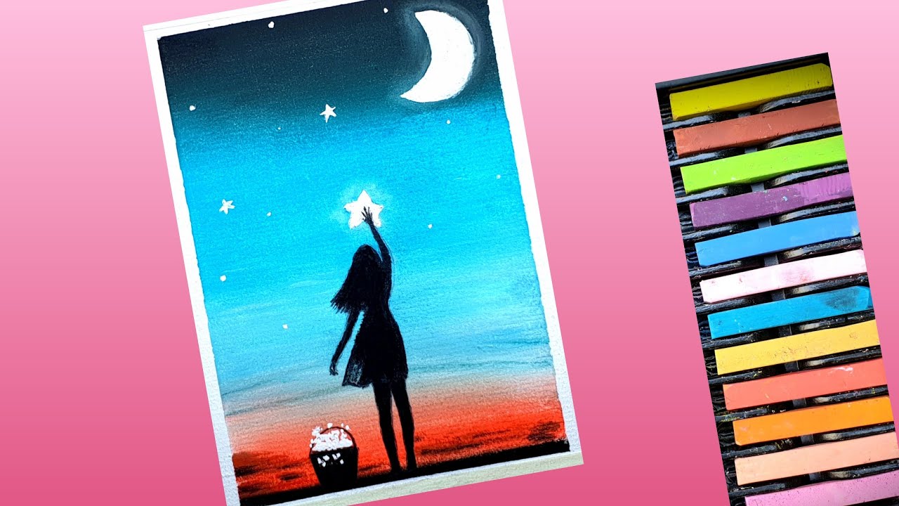 Vẽ phấn tiên / Vẽ tranh galaxy / Paint galaxy / Soft pastel drawing I K37P1 Art