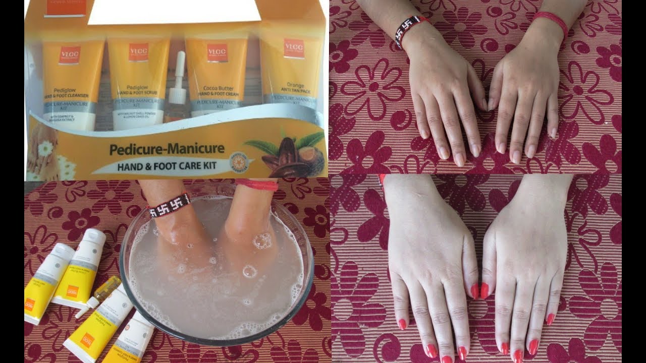 VLCC Pedicure-Manicure Hand & Foot cream review || DEMO || affordable manicure || At Home