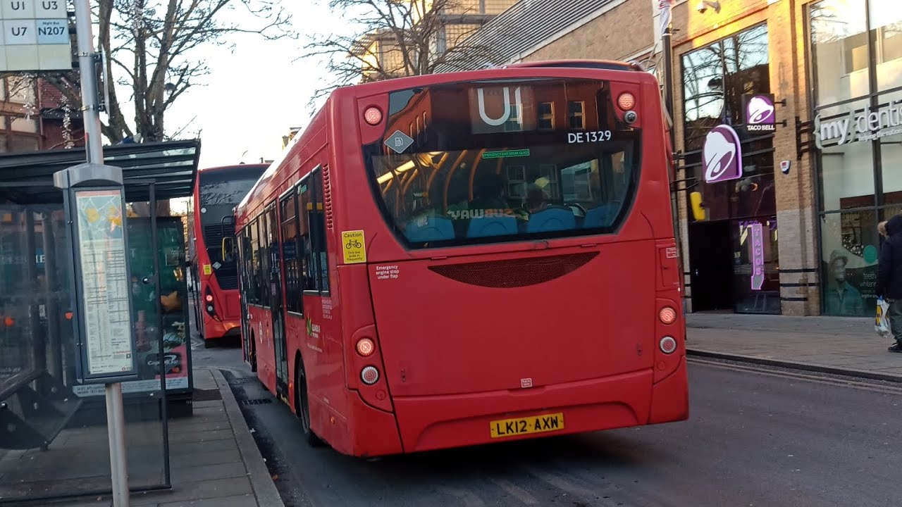 Screechy Ting | Ride on Metroline DE1329 LK12AXW ADL Enviro200 on Bus Route U1
