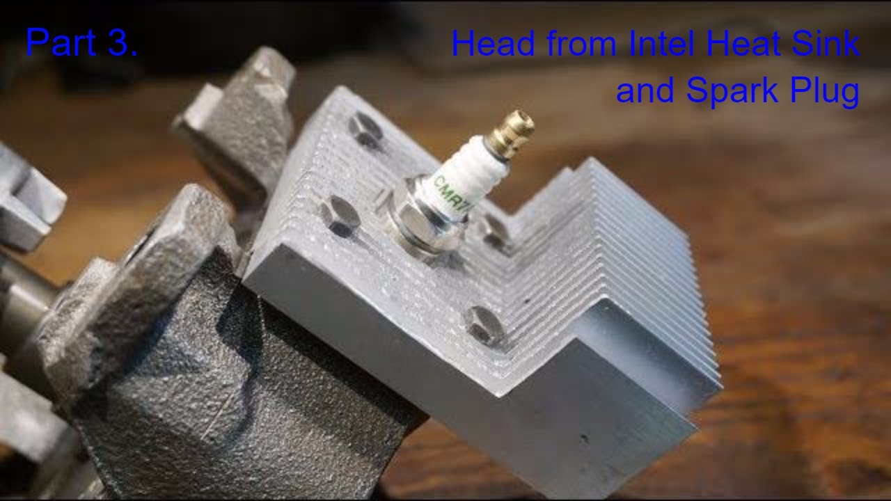 Part 3. DIY Internal Combustion Engine Made from Old Compressor - Head from Intel Heat Sink