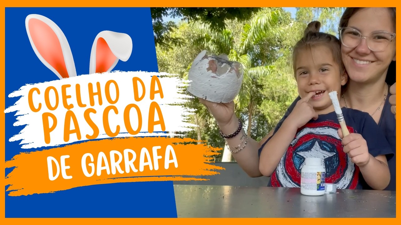 APRENDENDO A PINTAR | FAZENDO UM COELHO DA PASCOA DE GARRAFA