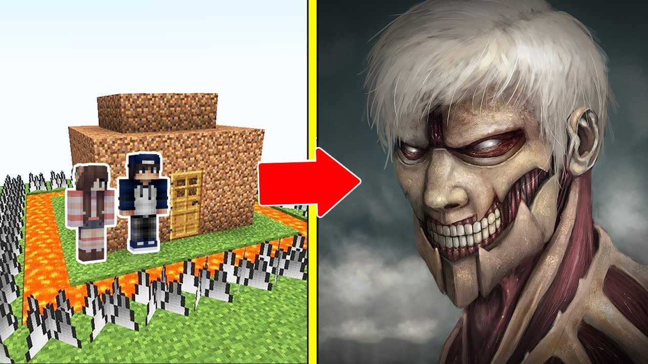 TITAN THIẾT GIÁP Tấn Công Nhà Được Bảo Vệ Bởi bqThanh và Ốc Trong Minecraft (Armored Titan)