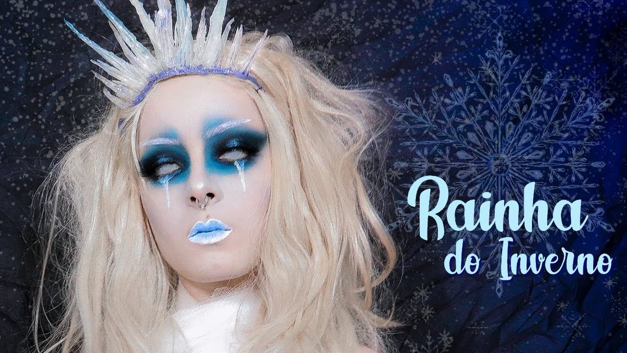 BRUXA DO INVERNO ❄ | Maquiagem de Halloween + DIY | Elsa Gótica? 💙😆 | Nox et Lux