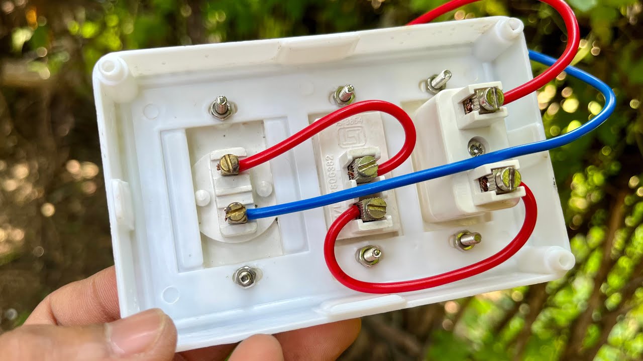 Lamp holder + Switch + Fuse board wiring 😇|