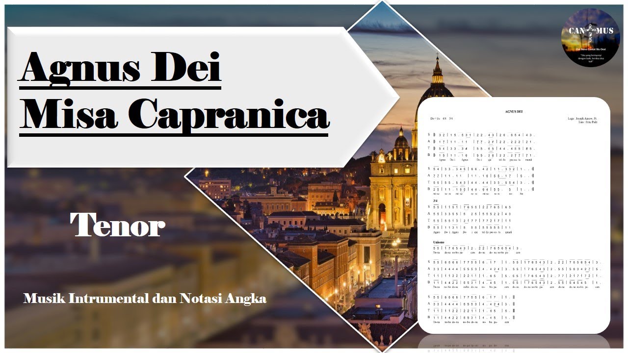 Agnus Dei Tenor_Misa Capranica (Notasi Angka)