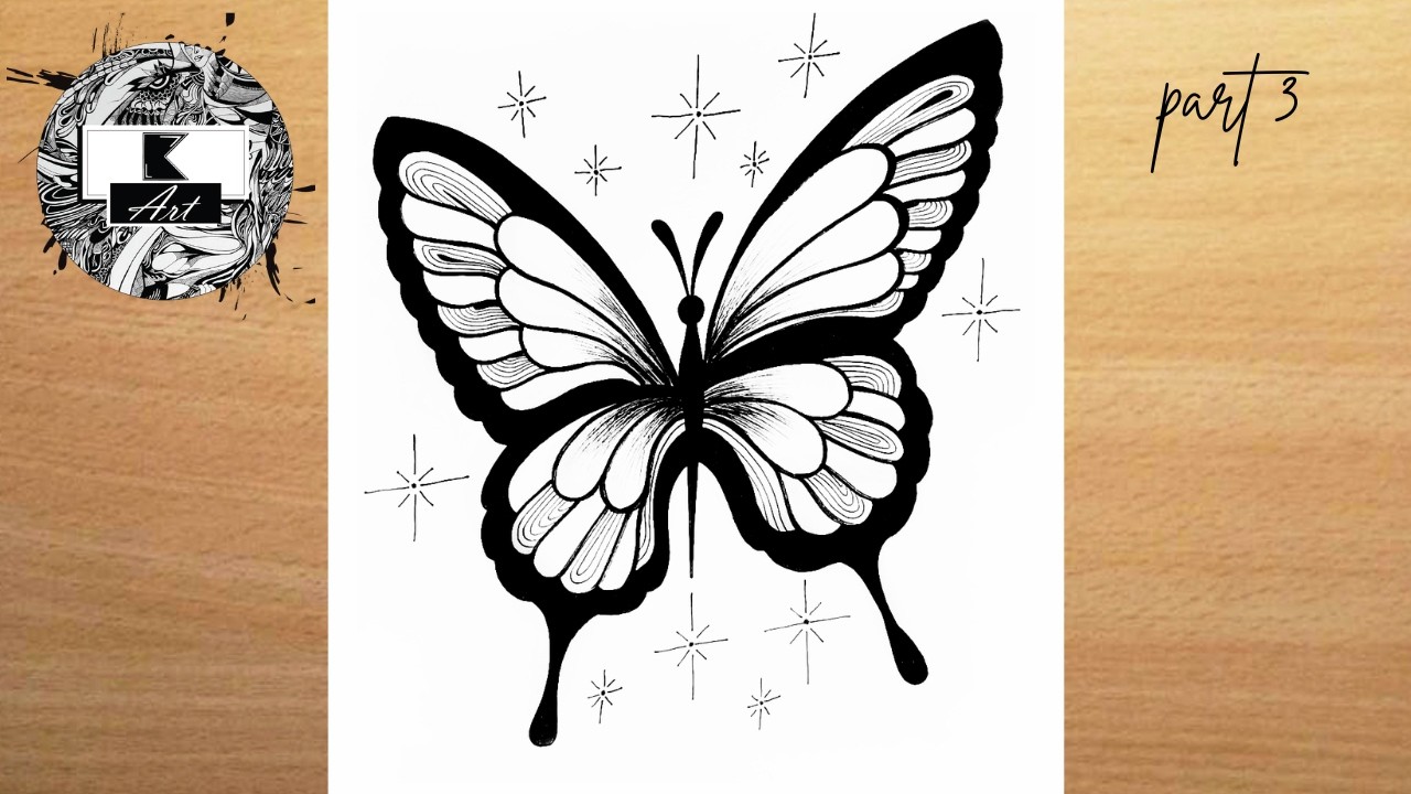 How To Draw A Butterfly Easy Step By Step | Easy Way To Draw A Butterfly | part 3