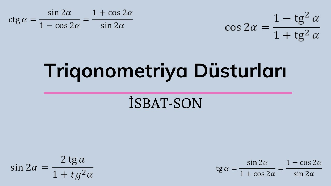 Triqonometriya Düsturlarının İsbatı - Son || Stop Memorizing