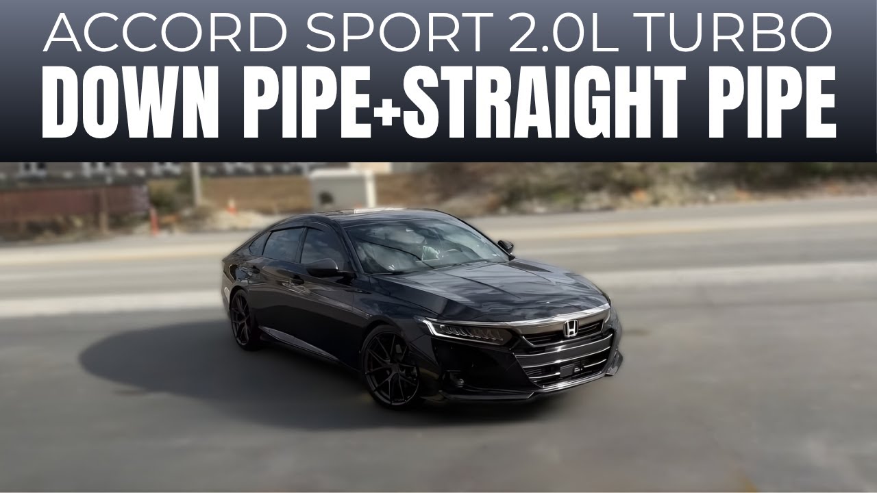 Honda Accord Sport 2.0L Turbo 2021 года с выхлопными трубами и прямыми трубами!
