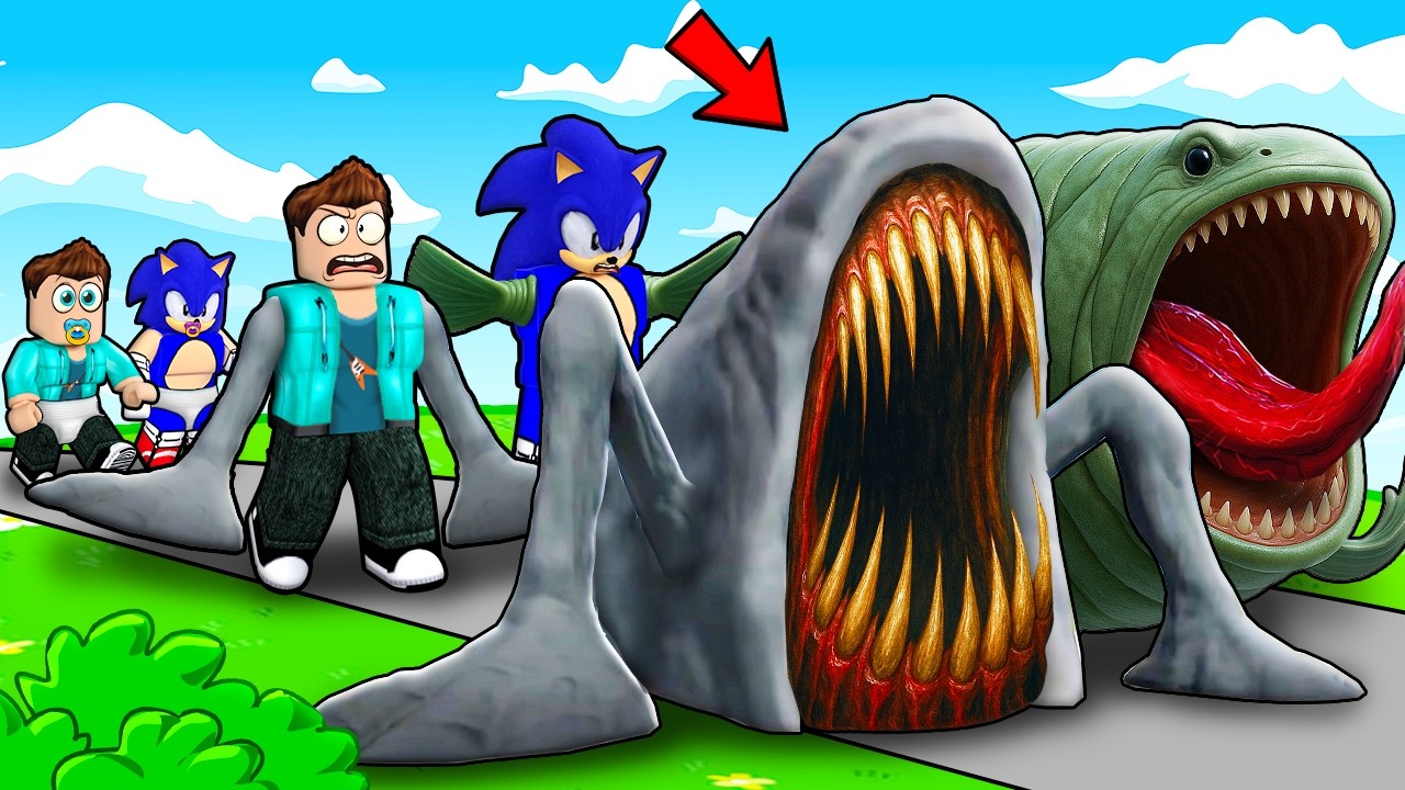 BIRTH TO DEATH OF MUTATED SEA MONSTER  IN ROBLOX !!