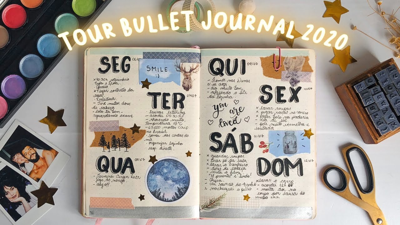 Tour COMPLETO pelo meu BULLET JOURNAL | Muitas INSPIRA&Ccedil;&Otilde;ES para FAZER no seu PLANEJAMENTO 2024!