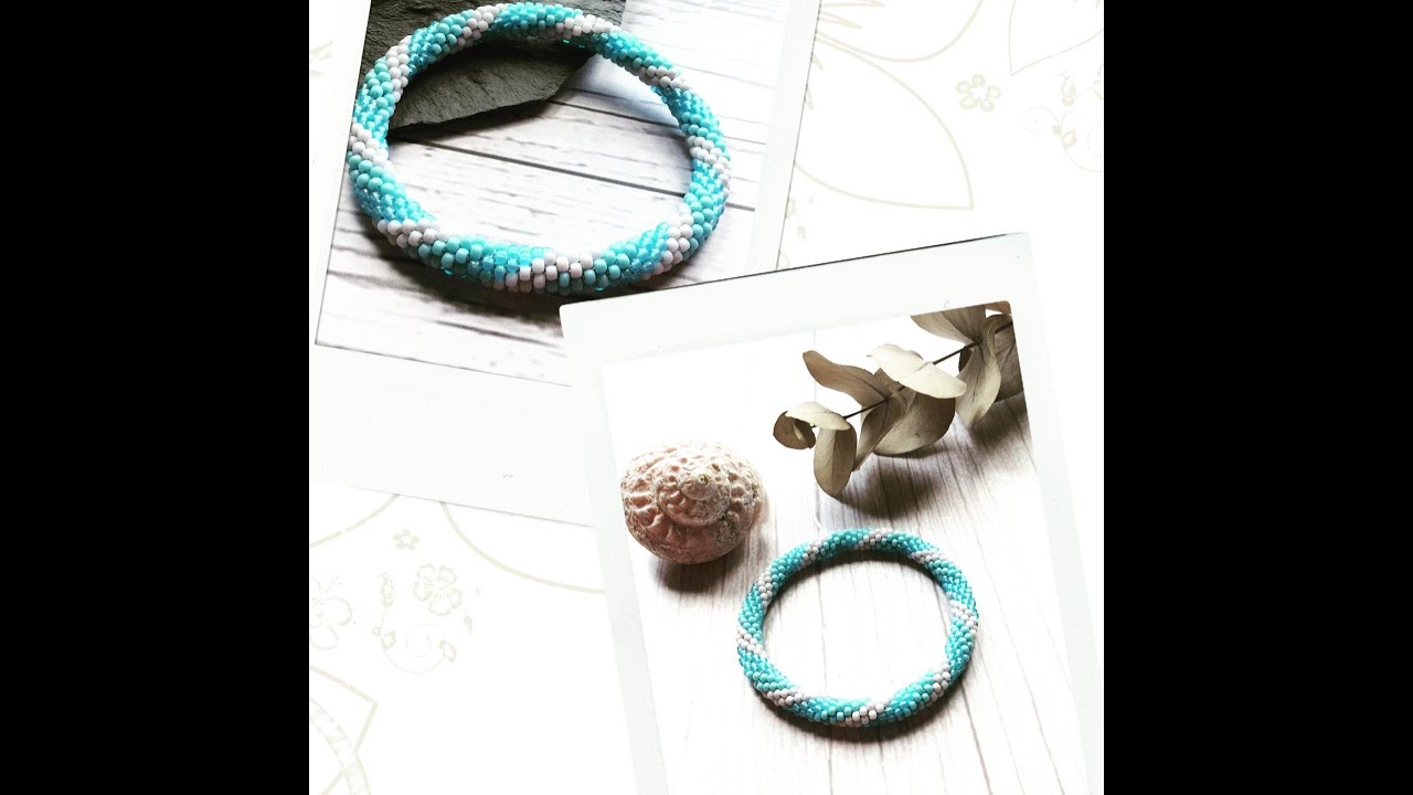 Beginner jewelry tutorial, Invisible joint in bead crochet, part 1, making bead crochet bracelet