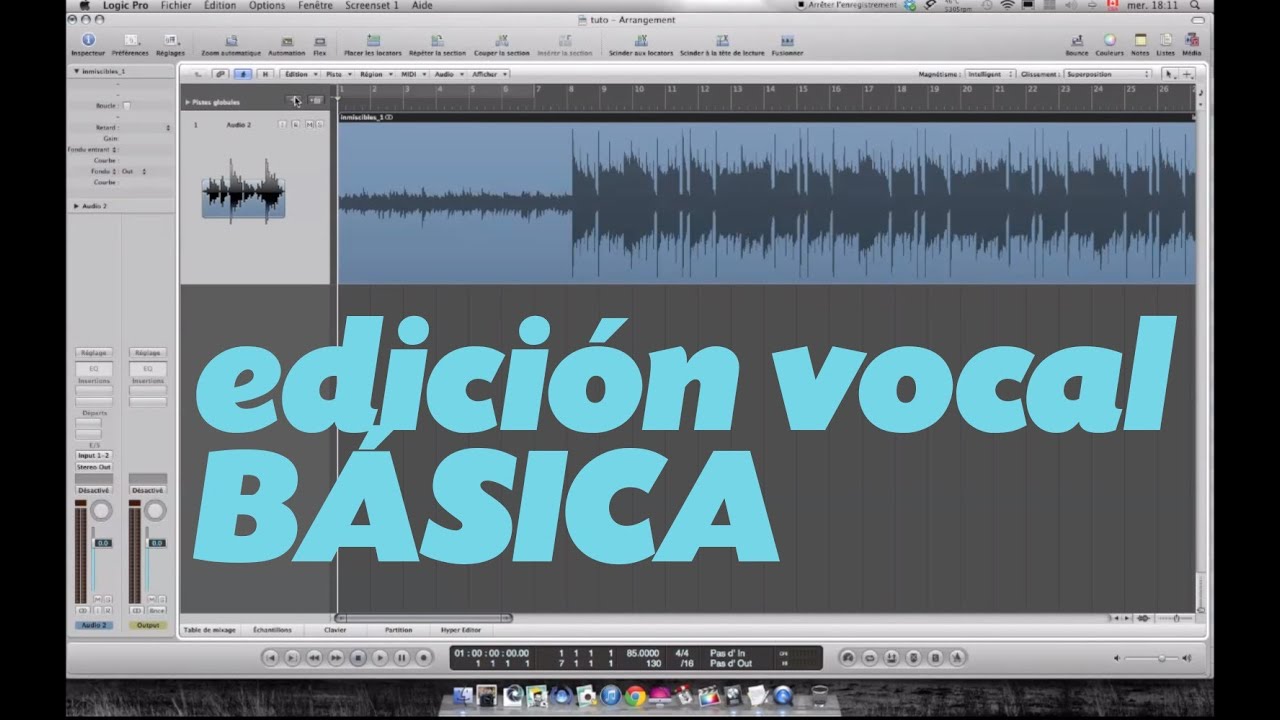 Edición BÁSICA de voz | Logic Pro 9