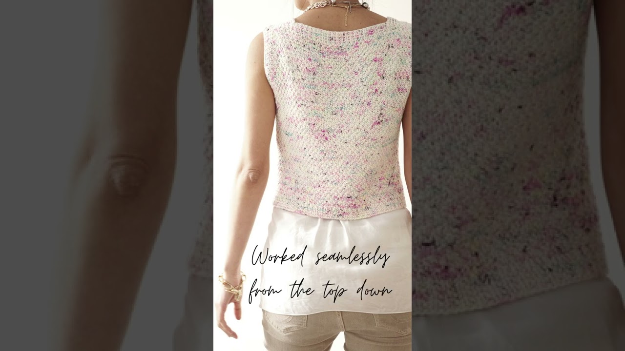 What to knit this summer? Summer tank top Knitting Pattern Breakfast in the Garden  