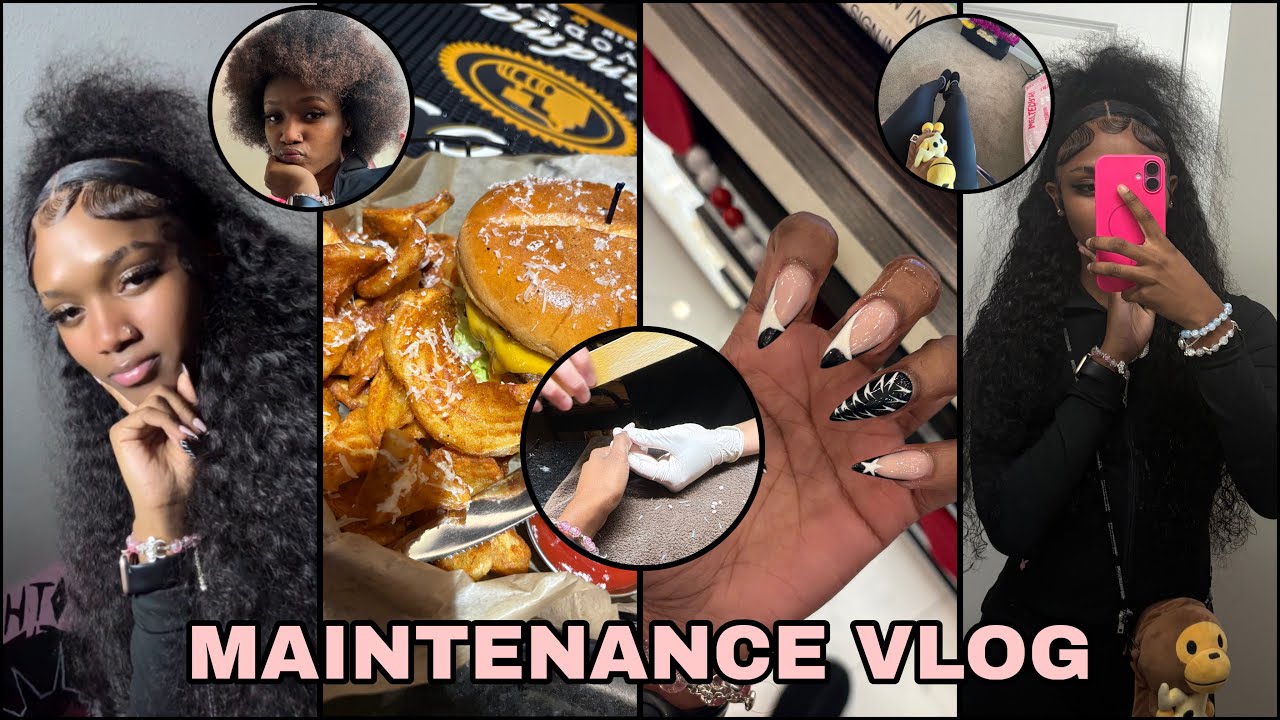 MAINTENANCE VLOG 💇🏽‍♀️💅🏾 | prep with me ,hair appointment,nails ,chatting ,trying new food ! Etc  