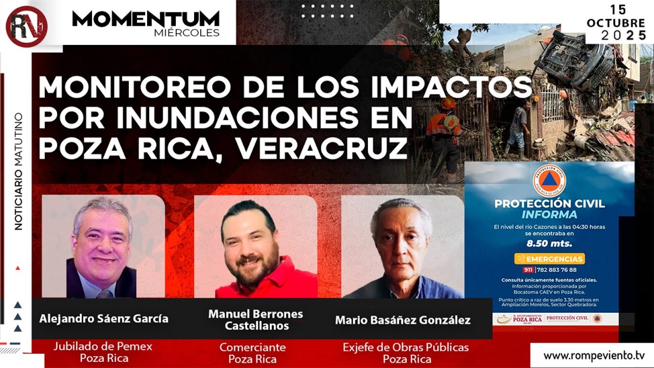 Monitoreo de los impactos por inundaciones en Poza Rica, Veracruz