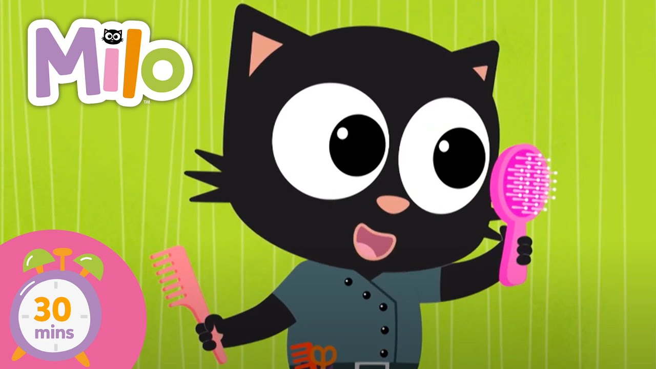¿Qué hay que hacer antes de ir a una fiesta? ¡Aprende con Milo y sus amigos! 🎩😸 #dibujos #niños