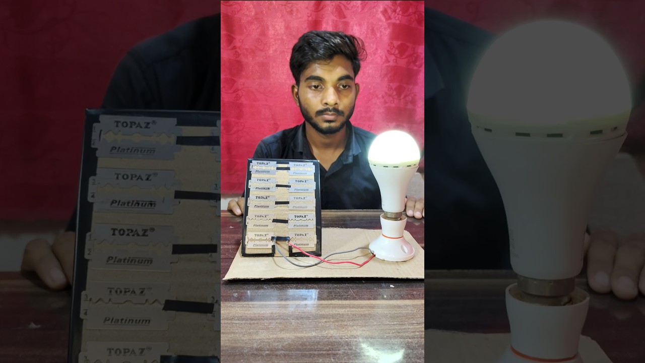 respect😱🔥। blades solar panel #experiment