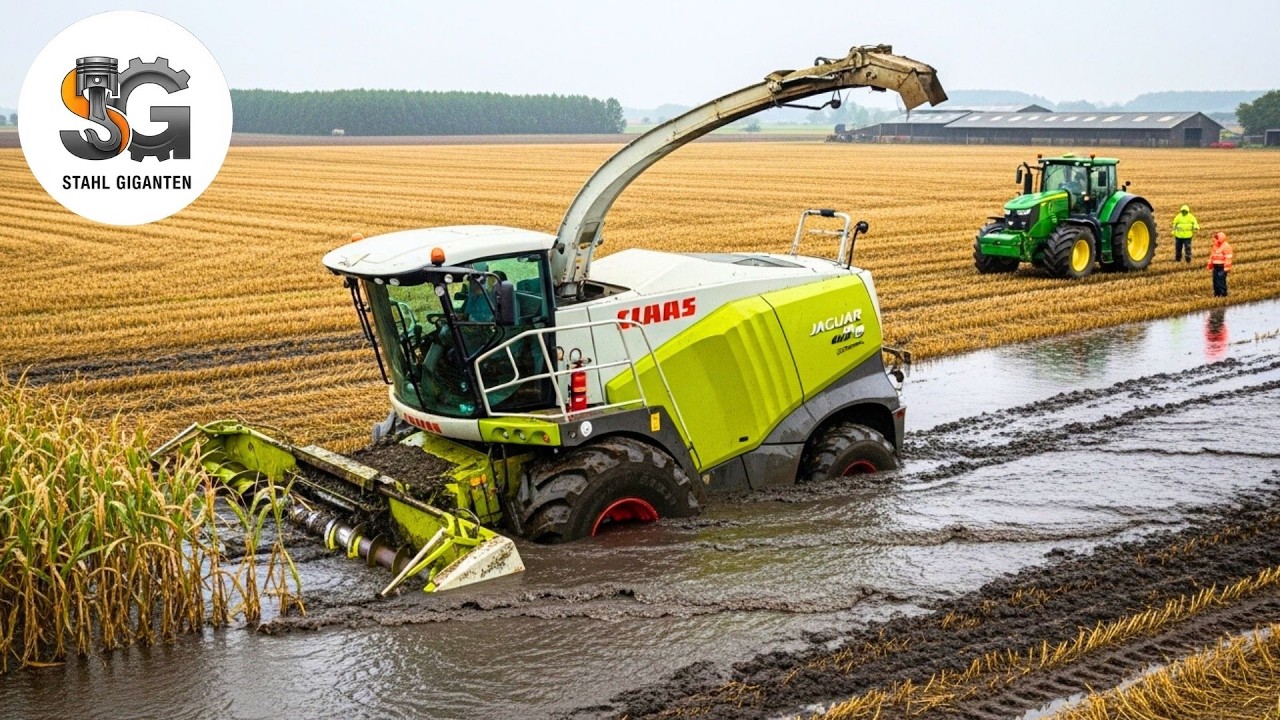 77 BRUTALE MASCHINEN im TIEFEN SCHLAMM |Claas Jaguar und John Deere kämpfen sich durch die Maisernte