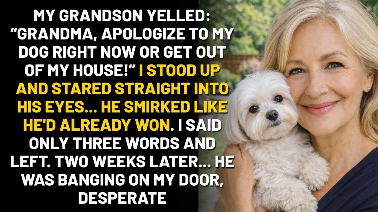 Apologize To My Dog!  My Grandson Kicked Me Out  I Said 3 Words And Left