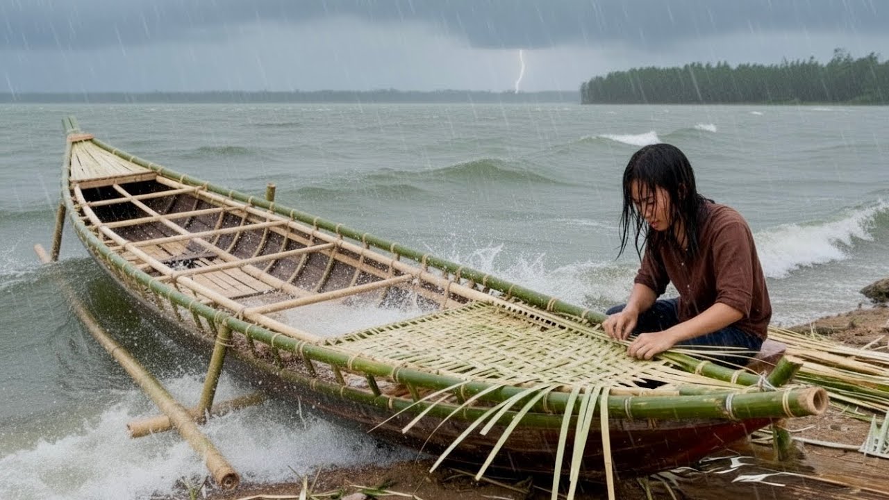 Talented young woman built a STORM-RESISTANT BOAT from bamboo in 98 days | By @Hoàng Thị Luyến