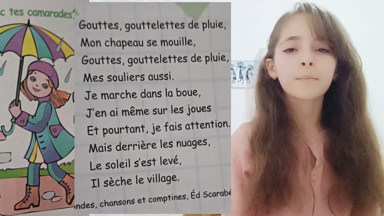 أنشودة سنة خامسة ابتدائي Gouttes, gouttelettes de pluie