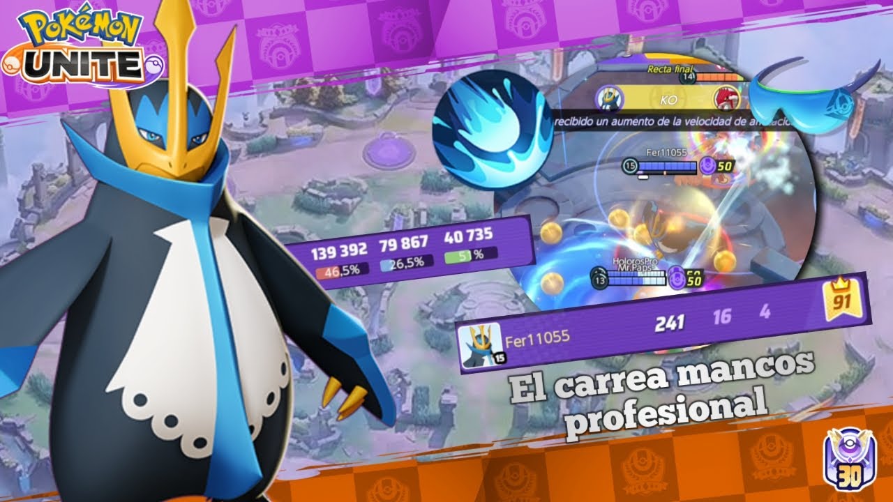Carreando mancos en mi primer partida con Empoleon | Pokémon Unite S30 | 