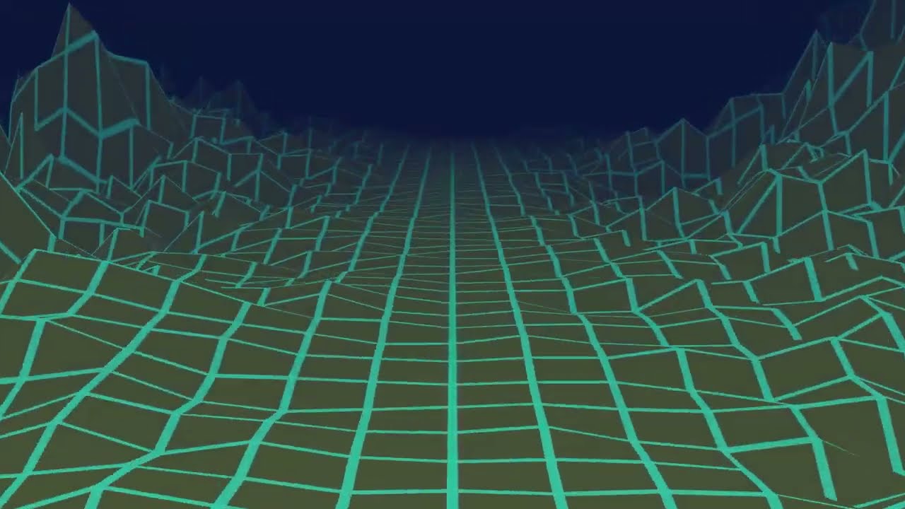 Scrolling Digital Terrain 4K 60fps Screensaver Background - 3hrs