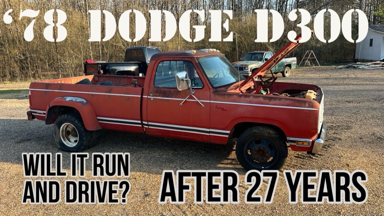 FORGOTTEN '78 DODGE D300 parked for 27 years! Will it run and Drive?