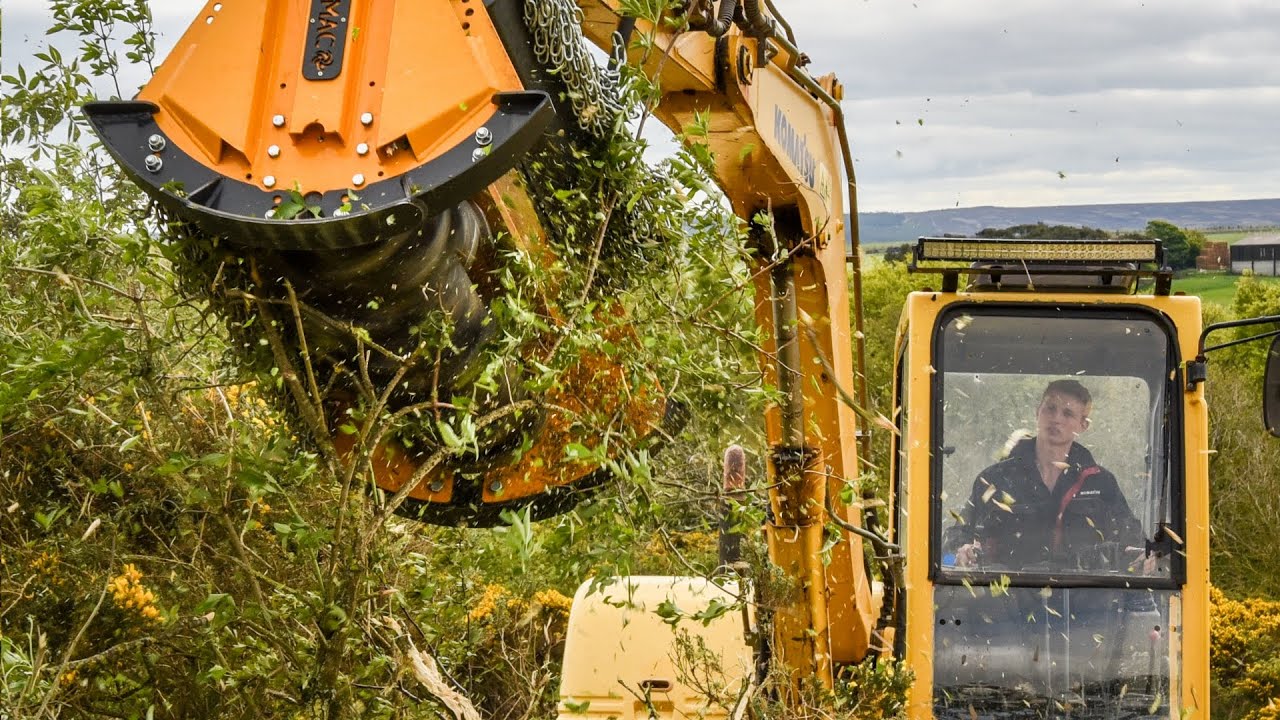 Mulching Gorse Bushes with a Femac Mulcher