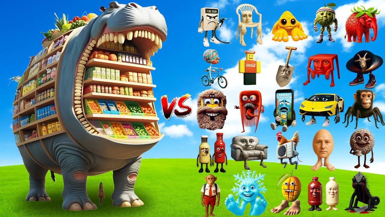 HIPOPOTAMINO SUPERMARKETINO против ВСЕХ minecraft Brainrot - Minecraft Mob Battle!
