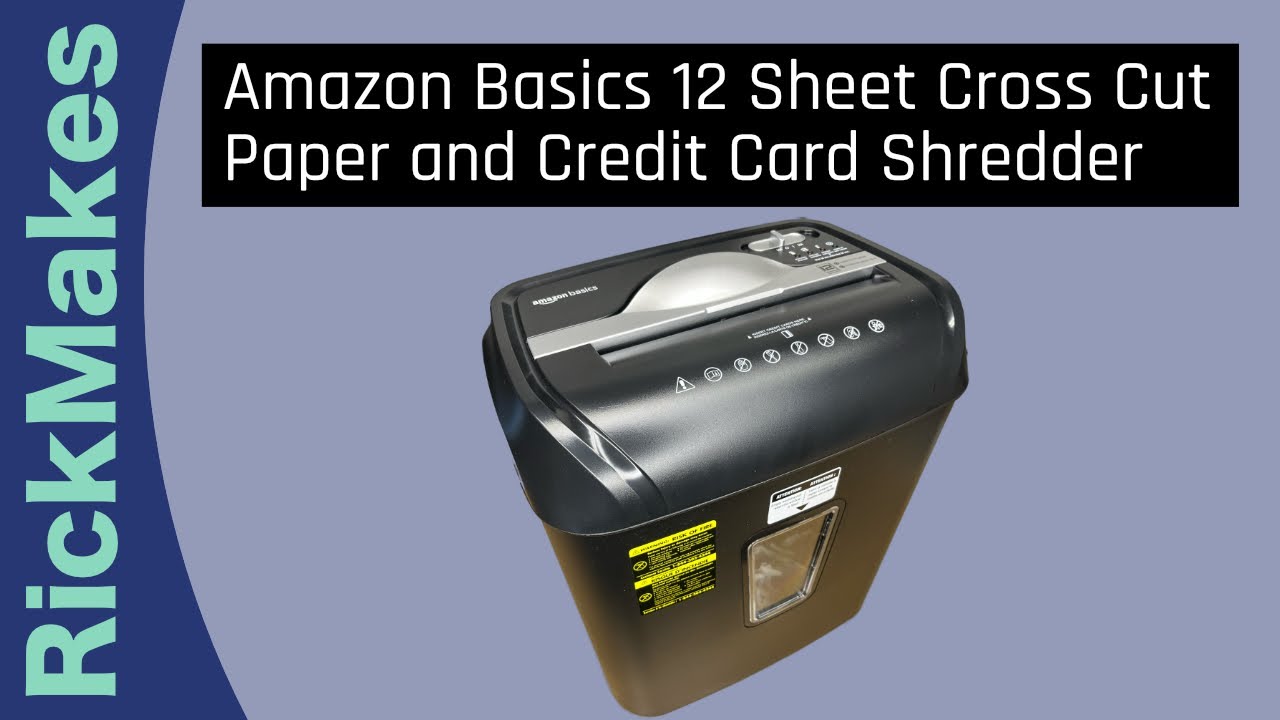 Amazon Basics 12 Sheet Cross Cut Paper and Credit Card Shredder