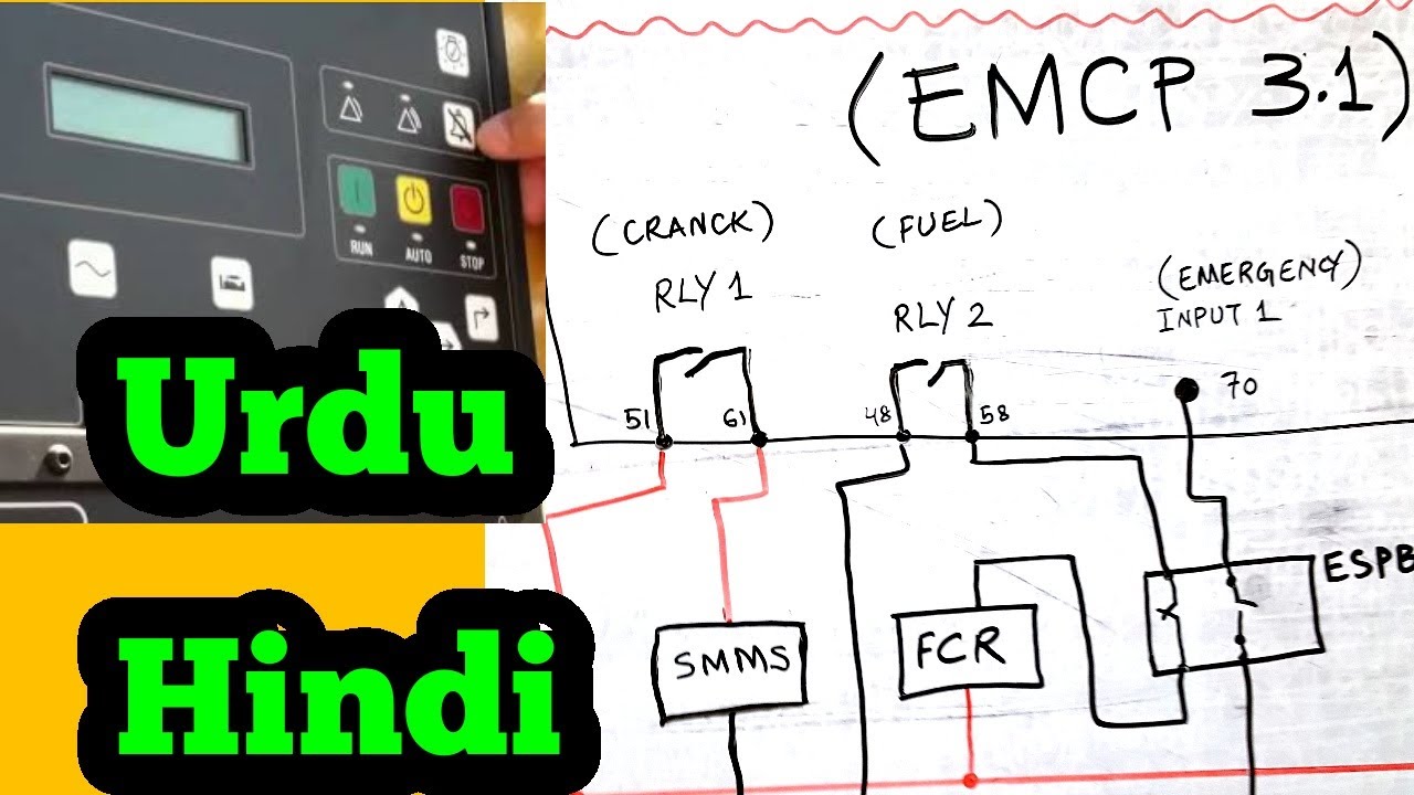 EMCP 3.1 Schematic. EMCP 3 Drawing in Urdu / Hindi. CAT emcp 3 diagram in Urdu , Hindi.
